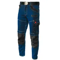 Pracovní džínové kalhoty strečové modré XXXL