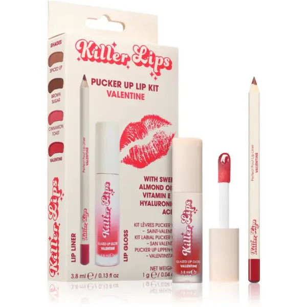Killer Lips Pucker Up Lip Kit set na rty pro ženy Valentine