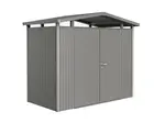 Domek na nářadí Biohort PANORAMA P1, šedý křemen, jednokřídlé dveře BH18020