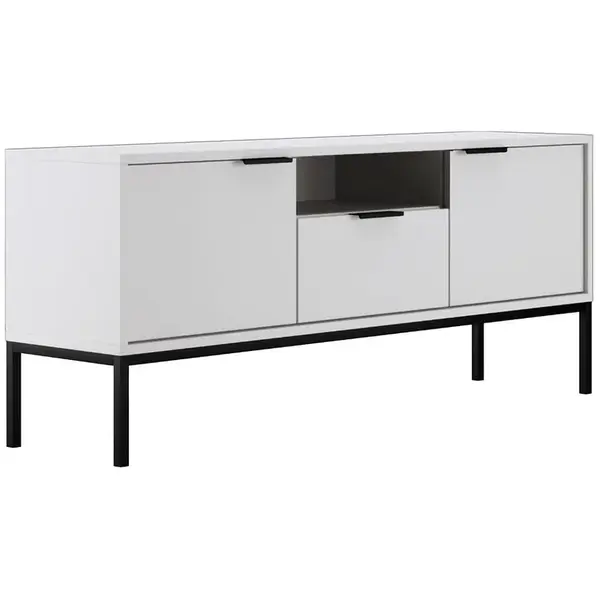 Tv stolek 135 Austin bílá/černá