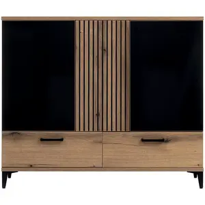 Komoda Aris As04 dub evoke/černá