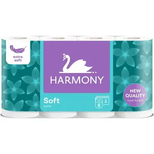 Harmony Soft 3vrstvý toaletní papír 8 rolí