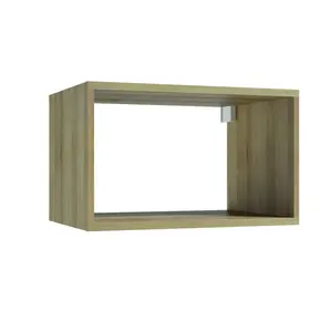 Otevřená koupelnová skříňka Kubik 60 hluboký lanýžový buk