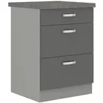 Kuchyňská skříňka Grey 60D 3S BB, šedá