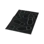 M.A.T. Gumová rohož 40 x 60 cm STOPY, černá