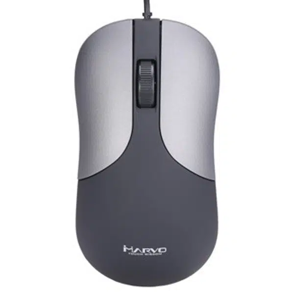 Marvo Myš DMS002GY, 1200DPI, optika, 3tl., drátová USB, šedá, kancelářská