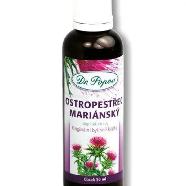 Dr. Popov Ostropestřec mariánský bylinné kapky 50 ml