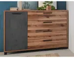 Komoda so zásuvkami Sarnia, zrubové dosky / tmavý betón%