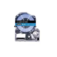 Epson LK-4LWV, SD12BW, 12mm x 9m, bílý tisk / modrý podklad, kompatibilní páska