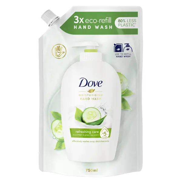 Dove Refreshing Okurka tekuté mýdlo náplň 750 ml