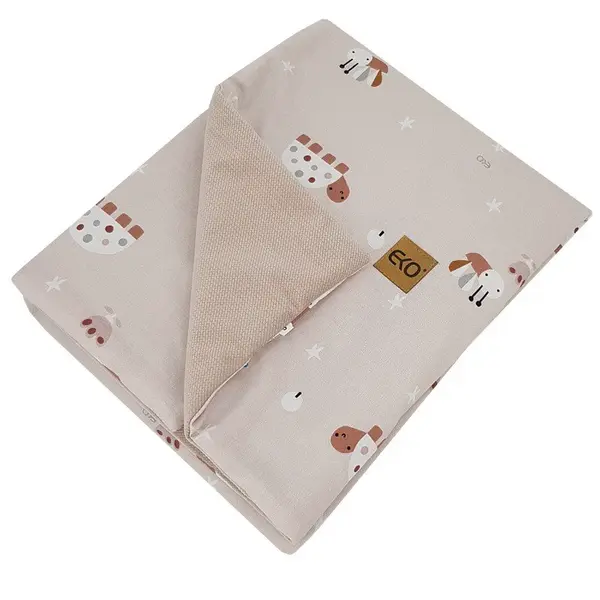 Eko Deka bavlněná s podšívkou VELVET Bees Beige 100x80 cm