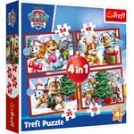 Trefl Puzzle 4v1 Paw Patrol Vánoce