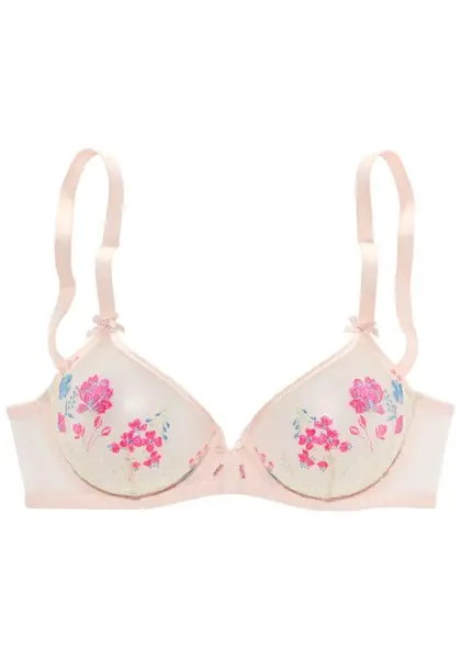 LASCANA Podprsenka  modrá / púdrová / tmavoružová