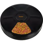 Automatický dávkovač krmiva pre zvieratá 6 porcií, čierny