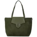 Trendy dámská koženková kabelka na rameno Coveri Hilari, tmavě zelená