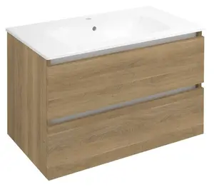 Sapho Ezara - Umývadlová skrinka, 80x46x52 cm, 2 zásuvky, dub Cuneo EZ801-2525