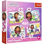 Trefl Puzzle 4v1 - Gabbyina dobrodružství / Universal Gabby´s Dollhouse