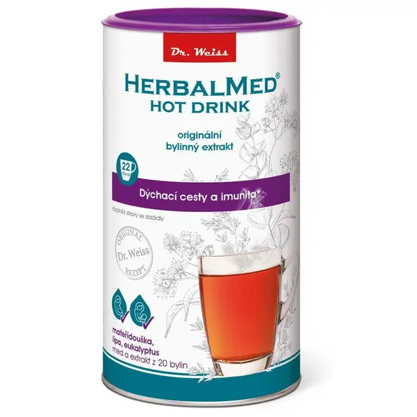 Dr. Weiss HerbalMed Hot Drink dýchací cesty a imunita 180 g