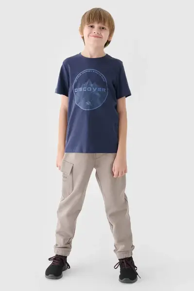 Chlapecké Dresové Kalhoty Joggery Šedé 4FJWAW24TTR