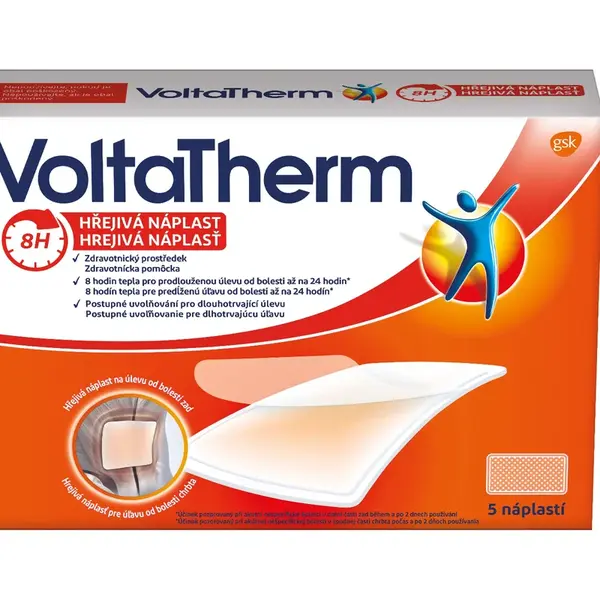 VoltaTherm Hřejivá náplast na úlevu od bolesti zad 5 náplastí