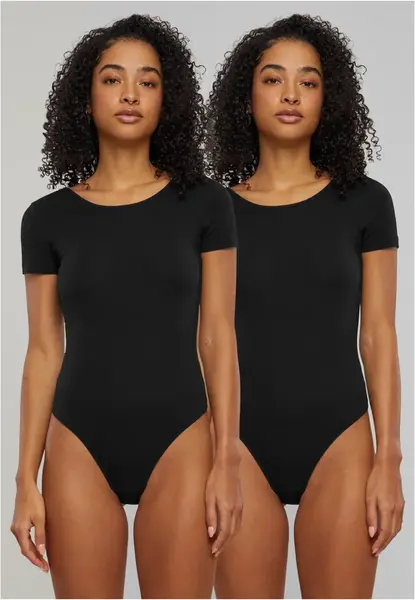 Dámské body Organic Stretch Jersey - 2-Pack černé+černé