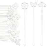 30Pcs 3 Style Transparent Acrylic Stirring Rods