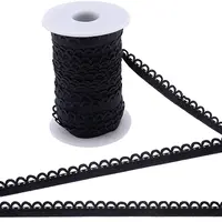 25M Polyester Picot Elastic Lace Trim
