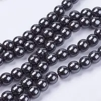 Non-magnetic Synthetic Hematite Bead Strands