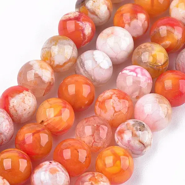 Dyed Natural Agate Beads Strands