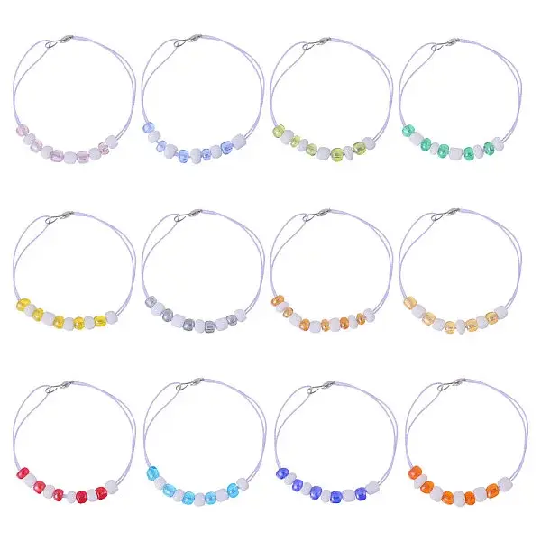 12Pcs Glas Seed Locking Stitch Markers