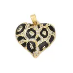 Brass Micro Pave Clear Cubic Zirconia Pendants