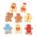 Gingerbread Man Christmas Theme Opaque Resin Beads