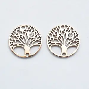 316 Surgical Stainless Steel Micro Pave Cubic Zirconia Links connectors