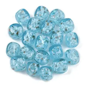 Handmade Gold Sand Lampwork Beads