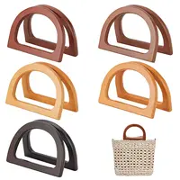 10Pcs 5 Colors Wood Bag Handles