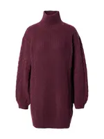 ABOUT YOU Pletené šaty 'Pia'  bordová