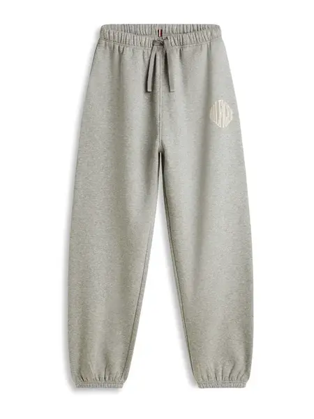 TOMMY HILFIGER Nohavice 'VARSITY'  béžová / sivá