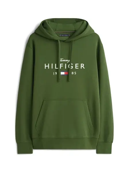 TOMMY HILFIGER Mikina 'BRAND LOVE'  námornícka modrá / tmavozelená / červená / biela
