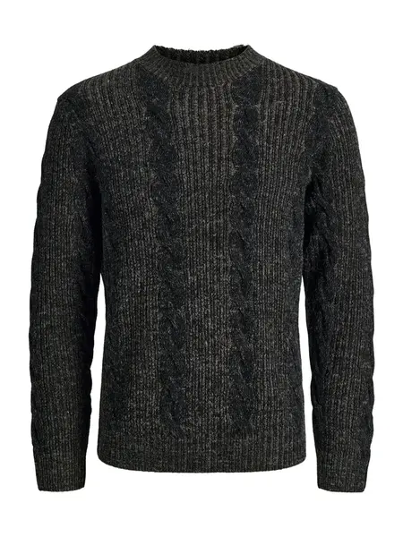 Jack & Jones Premium Sveter 'JPRBLUCARL'  čierna melírovaná