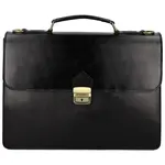 Pánská kožená aktovka černá - Delami Vera Pelle Lynton