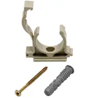 Príchytka jednoduchá na rúry s klapkou a hmoždinkou 32 mm (5 ks)