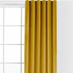 Sametový závěs FILUMI hořčicový 140 x 250 cm sada 2 ks