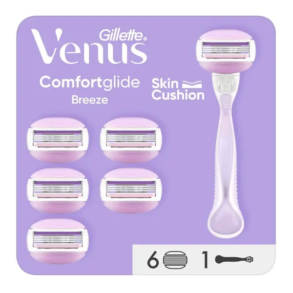 Gillette Venus ComfortGlide Breeze dámský holicí strojek + 6 hlavic