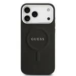Ochranný kryt Guess PU Saffiano MagSafe pro Apple iPhone 17 Pro Max, černá