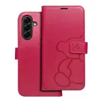Flipové pouzdro MEZZO Book case pro Samsung Galaxy A56 5G, teddy bear magenta