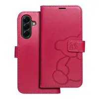 Flipové pouzdro MEZZO Book case pro Samsung Galaxy A56 5G, teddy bear magenta