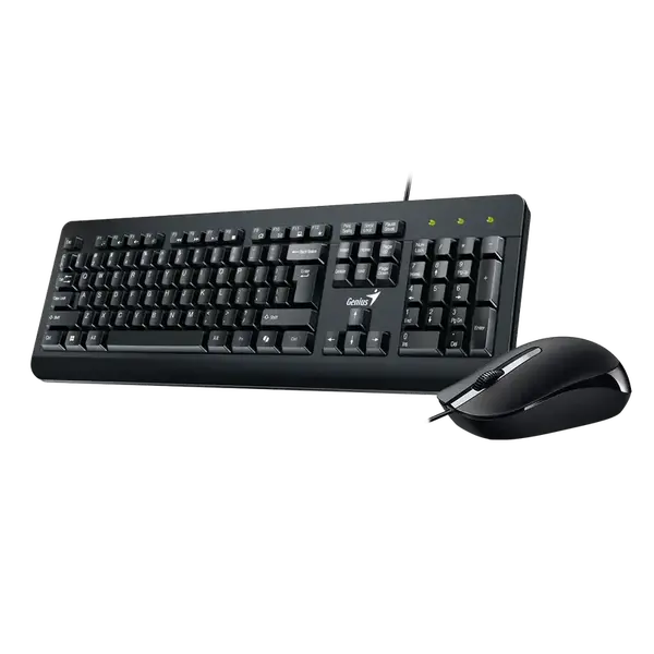 Genius KM-160 Set klávesnice a myši /Drátové/USB/Copilot/CZ+SK layout/ černá