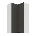 Horní rohová skříňka Aria 60x60 GN-108 2F (90°) Barva korpusu: Bílá, Barva dvířek: GR - Graphite AFM