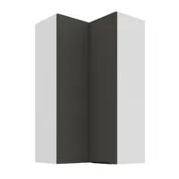 Horní rohová skříňka Aria 60x60 GN-108 2F (90°) Barva korpusu: Bílá, Barva dvířek: GR - Graphite AFM