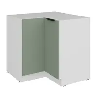 Spodní rohová skříňka Aria 90x90 DN 2F BB Barva korpusu: Bílá, Barva dvířek: SA - Aquamarine AFM